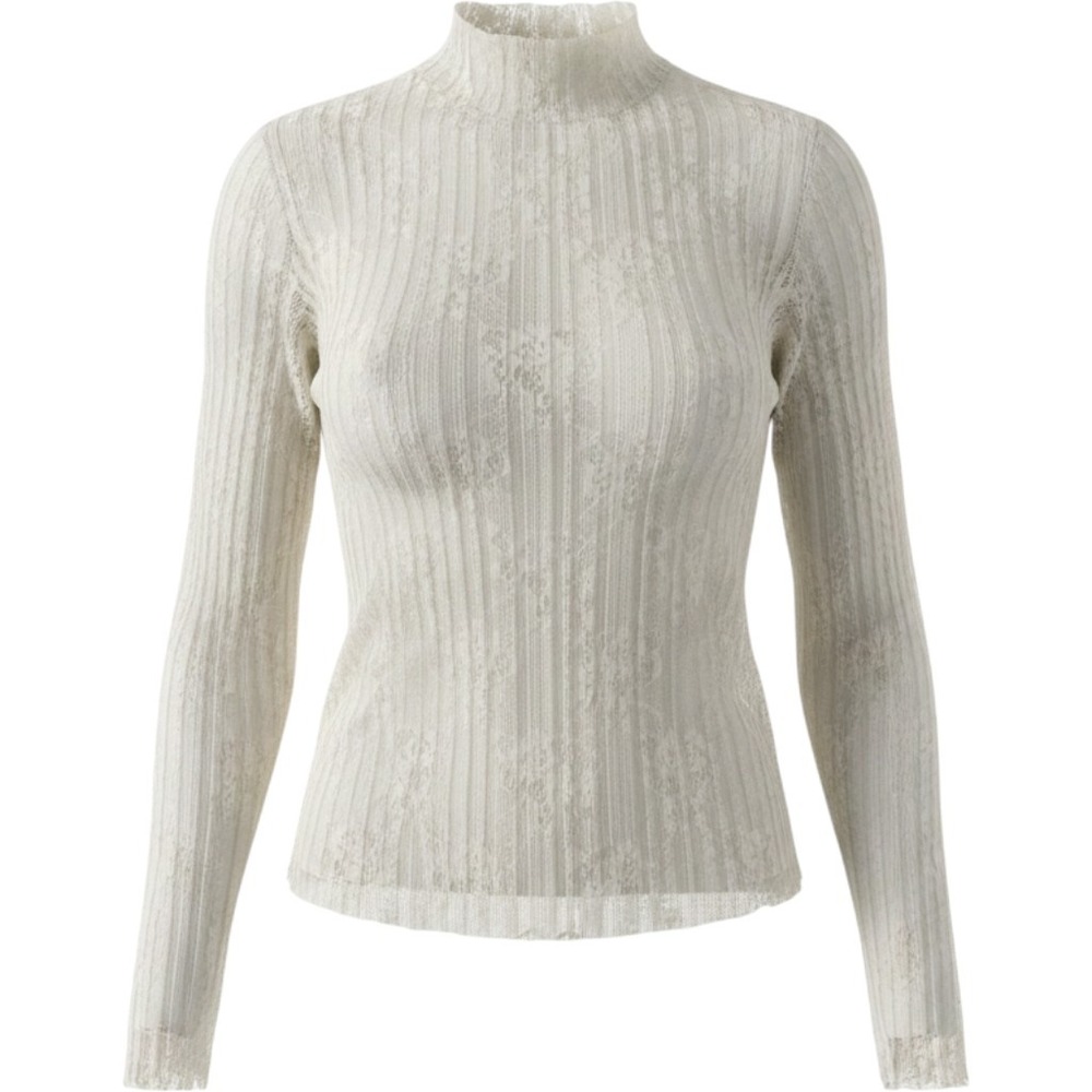 River Island Lace Mock Neck Top Women US 8 Fairy Coquette Romantic Cottage